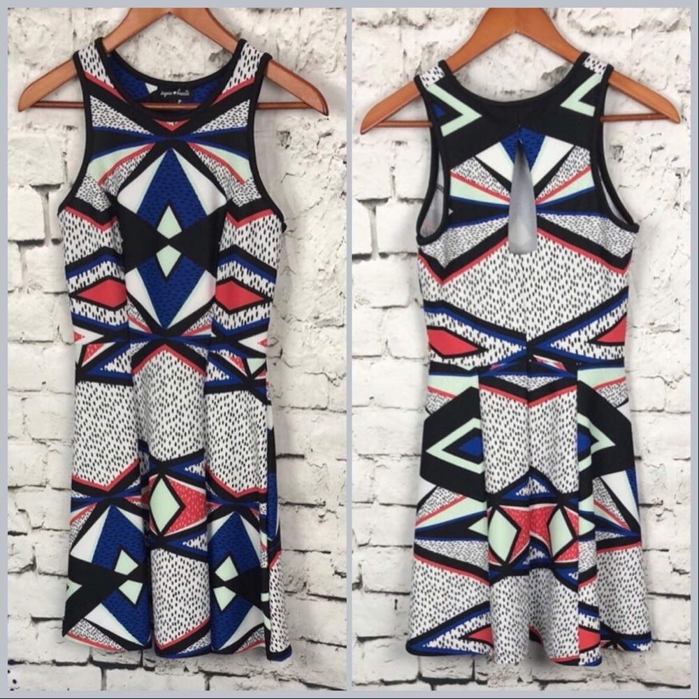Sequin Hearts Stained Glass Tank Skate Dress, Size Small